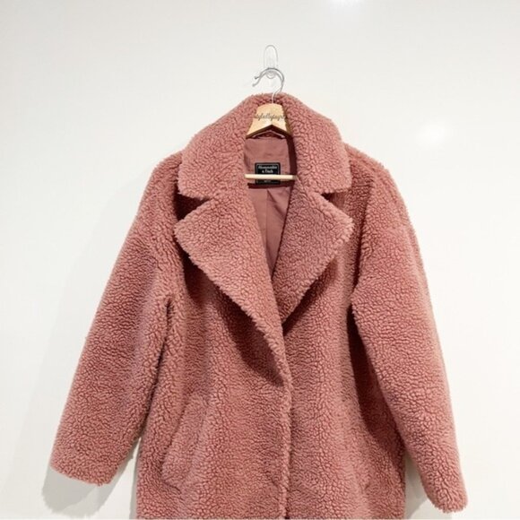 Abercrombie & Fitch Teddy Long Coat Jacket - Picture 6 of 15